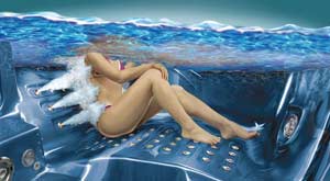 Ron Mellen Illustration -Spa Girl Back